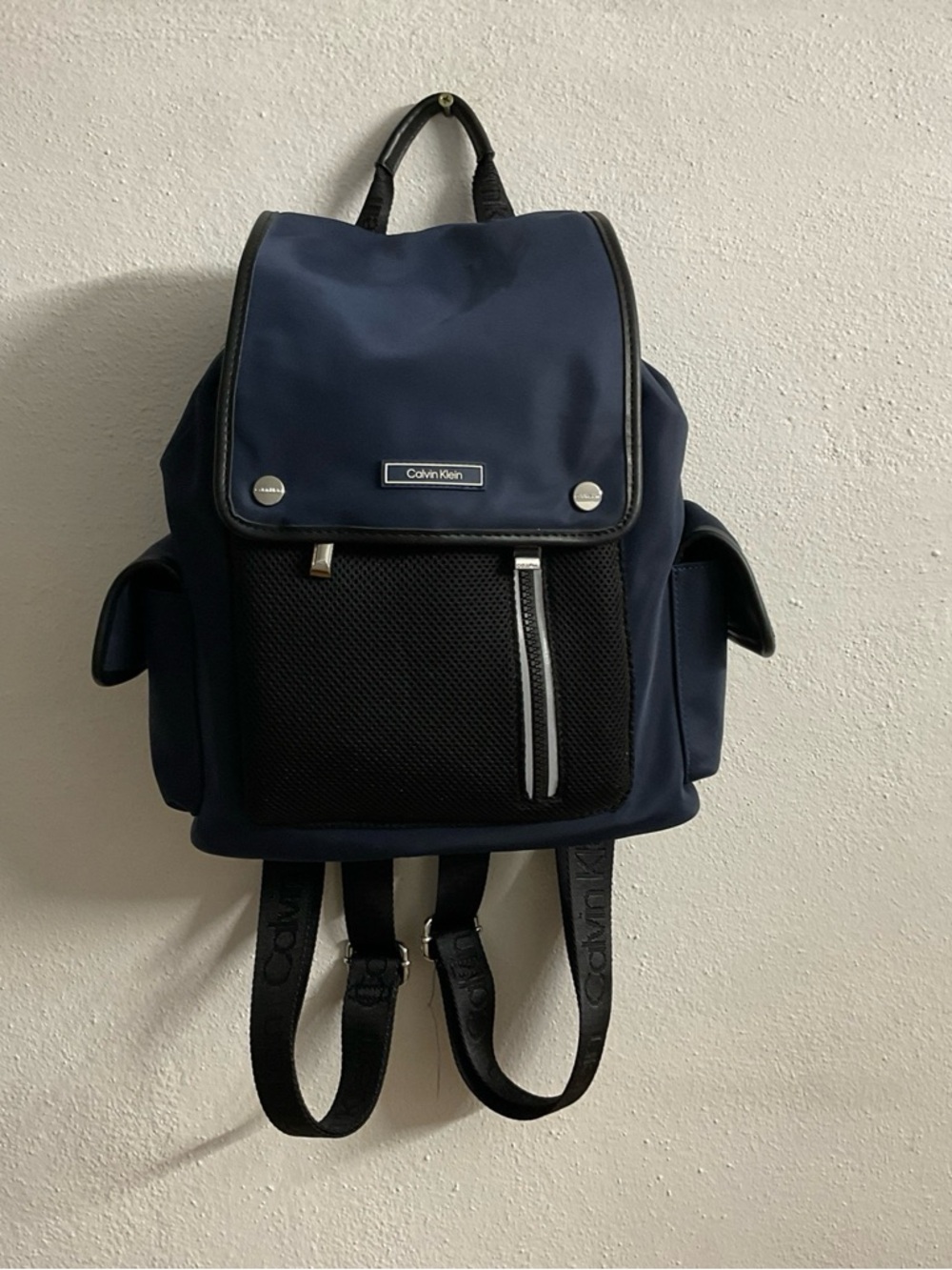 Calvin Klein black and navy backpack bag